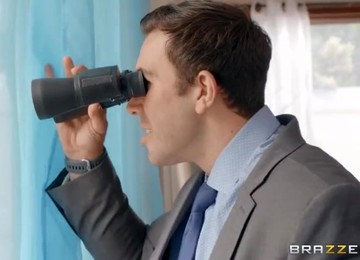 Cuckold Hubby Spies On Cheating Wife Rachel Starr Playing With Neighbor Charles Dera