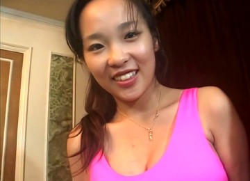 Cute Busty Asian Milking Tits On Her Lover - Lactation Fetish With Kaori