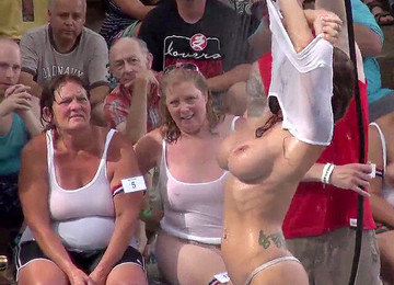 Swimsuit, Nudist Teens On Boat