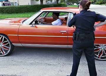 Two Horny Female Officers Eagerly Share Black Thug's Boner Outdoors