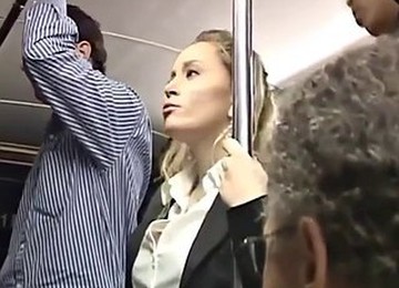 Blonde Groped To Orgasm On Bus