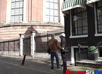 Dutch Hooker Rubs Pussy