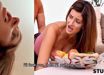 STUCK4K. Sweet Girlfriend Is Stuck To The Table And Needs Help Getting Out