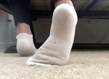 18 Year Old Girl Taking Socks Off