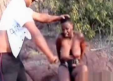 Nipple Torment, Spanking And Rough Blowjob With African Slut