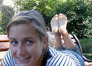French Barefeet Blue Eyed Girl