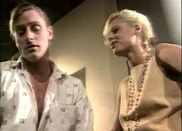 Blonde In Garter Belt Undressed, Pounded And Covered With Cum