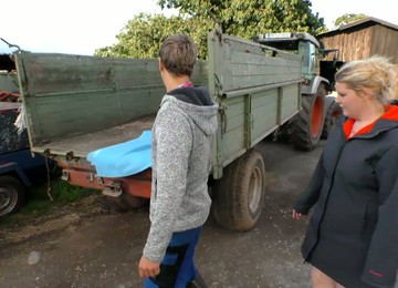 Village Chubby Blonde Is Fucked By Young Farmer And Fed With His Semen