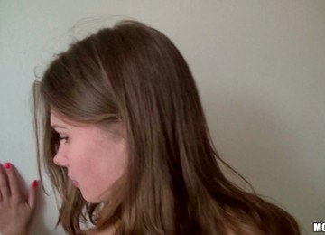 A Real Black Haired Whore Irina Strips And Sucks A Cock For Money