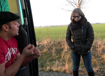 Wild Fucking In The Back Of The Car With Small Tits Sasha