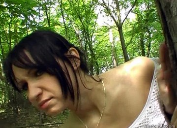 Dirty Brunette Slut In College Girl Uniform Fucked Hardcore