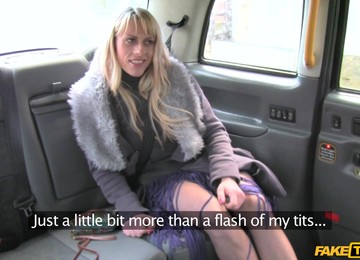 Mature Blonde Wife Brittany Bardot Eats All Of The Cum From A Taxi Driver