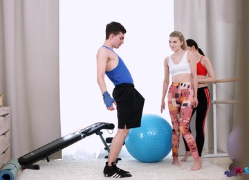 Incredible FFM Threesome With Fit Friends Rin White And Monroe Fox