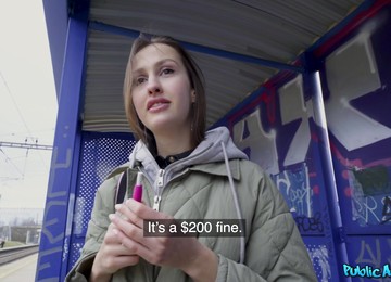 Outdoor Quickie At The Train Station With Charming Jessika Night