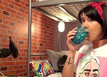 Superb Brunette Tastes The Sperm After Such A Good Fuck