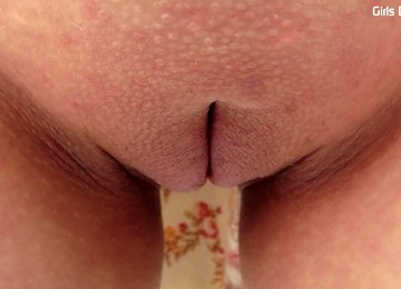 Juicy And Shaved Asian Pussy In White Panties