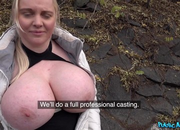 Agent Fucks Blond Hair Lady's Massive Jugs 1 - Public Agent