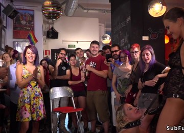 Large-Bosomed Cutie Body Painted In Public