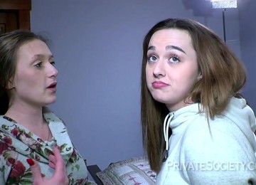 Nasty Teen Girls Go Lesbian For A First Time