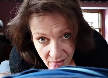 Mature Brunette Wife Blowjob Cum In Mouth