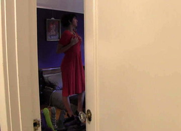 Dominating Slut Fuck Slender Brunette With A Toy