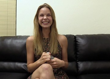 Super Adorable 19 Year Old Blonde Candace Gets Mouth Amp Butt Fucked