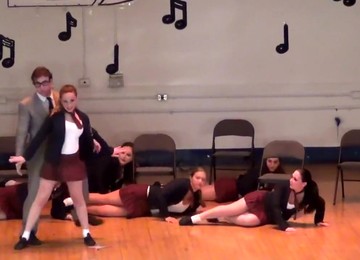 Hot Teens In Tiny Skirts Show Off Their Singing And Dancing