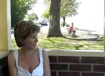 Sara At The Bus Stop