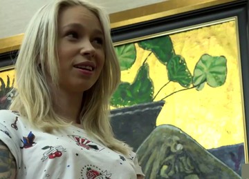 A Horny Man With A Long Beard And Two Naughty Teens Are Fucking, While On The Sofa