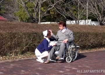 Amateur Dude Gets Lucky And A Japanese Nurse Pleasures His Dick