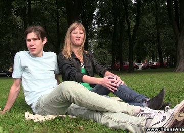 Blonde Teen Is Fucked Up Her Tight Ass By A Thick Cock