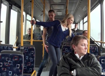 Lindsey Olsen Gets Her Mouth And Cunt Drilled In A Bus In Reality Video