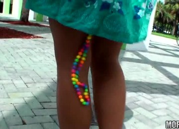 Blonde Babe With Natural Tits Renna Ryann Masturbates In Public