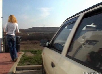 Sucking Dildo And Fucking Real Cock At The Bathroom Gloryhole