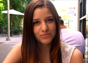 Long Haired Beauty Is Talking Naughty At Lunch