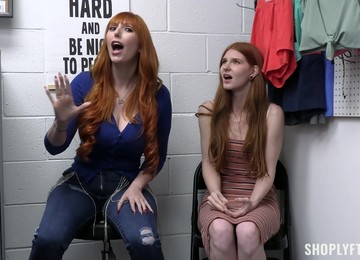 Redhead Cuties Jane Rogers And Lauren Phillips Get Fucked In The Office