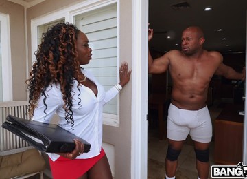 BBW Ebony Wife Vickie Starxxx Gives Head And Gets Fucked Deep