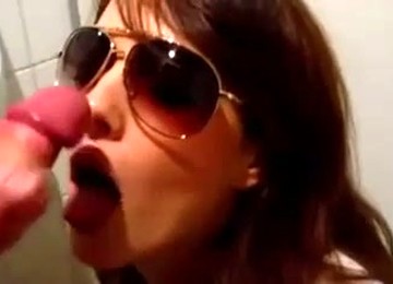 This Hooker Loves Sucking Dick With Her Shades On And She Loves The Jizz