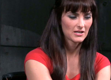 Standing On Knees Tied Up Bondagable Chick Gets Brutally Face Fucked