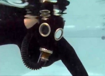 Underwater In Gas Mask