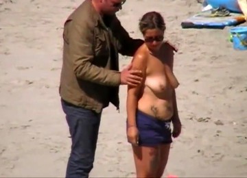 German Milf On French Beach Spy. Shaky Quality.