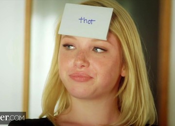 Deeper. Young Blond Hair Lady Dixie Gets Spit Roasted