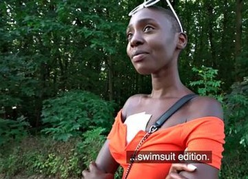 Ebony In Pickup Gives Blowjob To Guy Outdoors POV