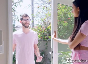 Charming Brunette Eliza Ibarra Fucks Her Neighbor Because Of Interrupted Masturbation