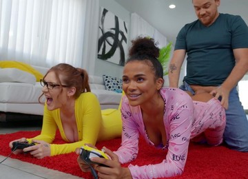 Cum Loving Babes Aria Kai And Alina Ali Have A Wild FFM Threesome