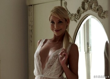 Beauty In Dreamy Sheer Lingerie Aroused And Fucked By A Stud