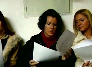 LTwo Slim Girls Get Threesomed In Some Dark Room