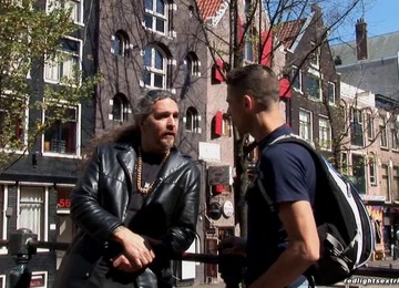 Guy With Tats Showers An Amsterdam Hooker With Cum