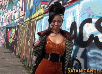 Tattooed Lil Teen Asian Anally Rides And Sucks Big Cock For Cum In Mouth