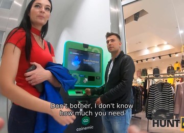 For Bitcoins Black-haired Belle Gets Nailed By Hunter Near BF